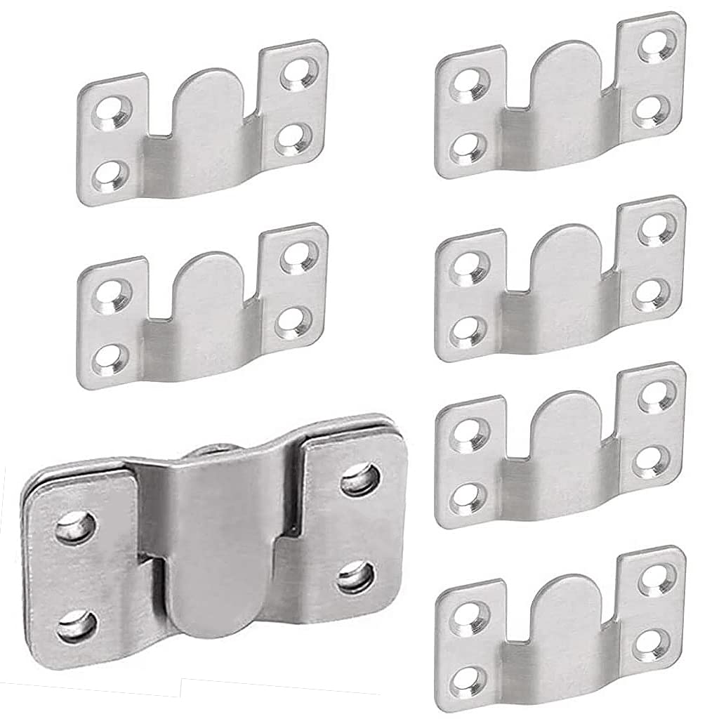 HASTHIP 4 Pairs Stainsteel Steel Flush Mount Bracket, Interlocking Furniture Connector, Flush Mounting Clamp for Large Picture Display Art Gallery Wall Mount Hardware, 2 inches (Without Screws) HASTHIP 4 Pairs Stainsteel Steel Flush Mount Bracket, Interlocking Furniture Connector, Flush Mounting Clamp for Large Picture Display Art Gallery Wall Mount Hardware, 2 inches (Without Screws)